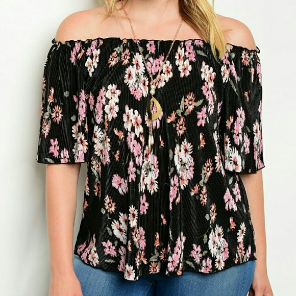 cute plus size off the shoulder tops